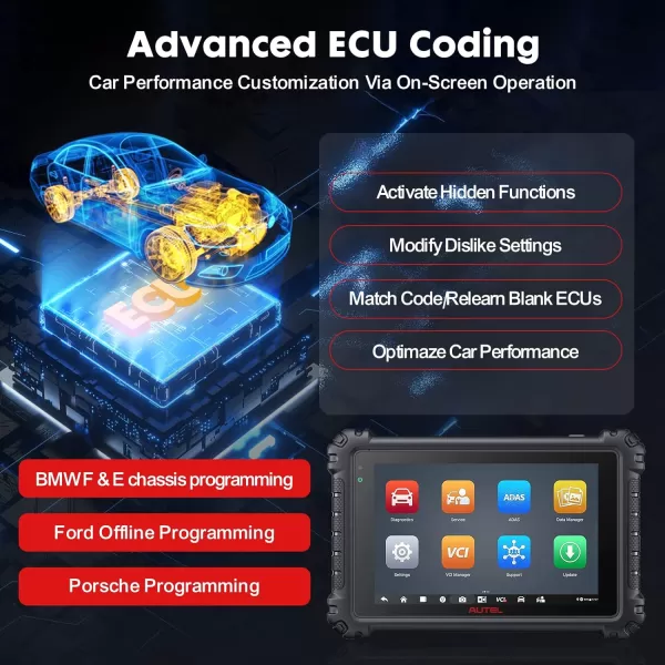 Autel MaxiCOM MK906 Pro Scanner, Android 10 Based ECU Coding Scan Tool, 2023 Upgrade of MaxiSYS MS906BT &amp; MS906 Pro, Bi-Directional Scanner with 36+ Services, Support BT506 &amp; MV108