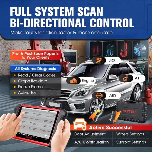 Autel MaxiCOM MK906BT OBDI OBD2 Scanner: Same as MaxiSys MS906BT MS906 Pro MK906 Pro, 2023 Auto Diagnostic Scan Tool for All Cars w/ECU Coding, Bi-Directional, 36+ Service for 150 Make, FCA AutoAuth