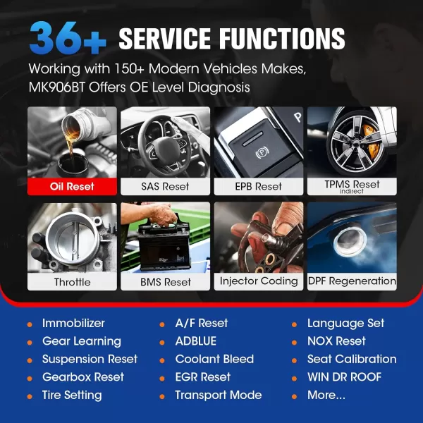 Autel MaxiCOM MK906BT OBDI OBD2 Scanner: Same as MaxiSys MS906BT MS906 Pro MK906 Pro, 2023 Auto Diagnostic Scan Tool for All Cars w/ECU Coding, Bi-Directional, 36+ Service for 150 Make, FCA AutoAuth