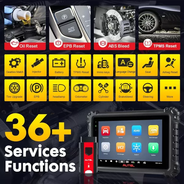 Autel MaxiCOM MK906Pro-TS Diagnostic Scan Tool - 2023 Upgrade Version of MK906PRO/MS906TS, Bi-Directional Control Scan Tool with Advanced ECU Coding, 36+Services, Guided Function, AutoAuth for FCA SGW