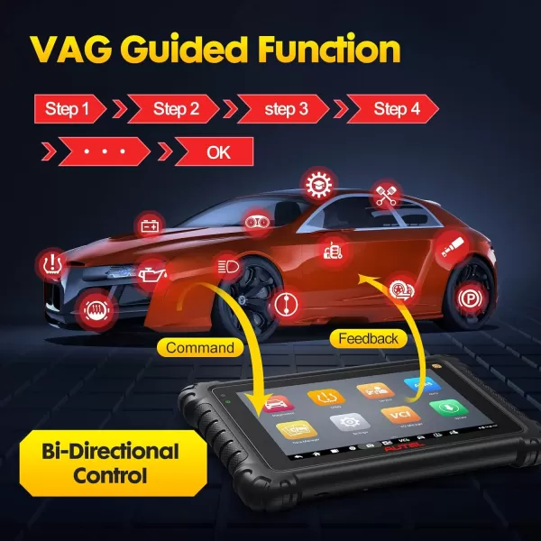 Autel MaxiCOM MK906Pro-TS Diagnostic Scan Tool - 2023 Upgrade Version of MK906PRO/MS906TS, Bi-Directional Control Scan Tool with Advanced ECU Coding, 36+Services, Guided Function, AutoAuth for FCA SGW