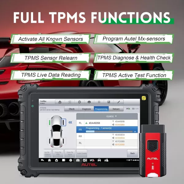 Autel MaxiCOM MK906Pro-TS Diagnostic Scan Tool - 2023 Upgraded Ver. of MS906TS/MS906 Pro/MK906 Pro/MS906BT, Full TPMS Function, ECU Coding, 36+ Services Bi-Directional Control Scan Tool, FCA Auto Auth