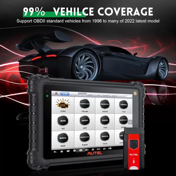 Autel MaxiCOM MK906Pro-TS Diagnostic Scan Tool - 2023 Upgraded Ver. of MS906TS/MS906 Pro/MK906 Pro/MS906BT, Full TPMS Function, ECU Coding, 36+ Services Bi-Directional Control Scan Tool, FCA Auto Auth