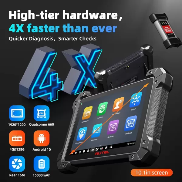 Autel MaxiCOM MK908 Pro II: 2023 J2534 ECU Programming Coding Scan Tool, Upgraded of MaxiSys MS908S Pro MSElite, Same Programming As MS Ultra MS919 MS909,36+ Service, Active Test, 4+128G, Android 10