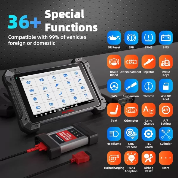 Autel MaxiCOM MK908 Pro II: 2023 J2534 ECU Programming Coding Scan Tool, Upgraded of MaxiSys MS908S Pro MSElite, Same Programming As MS Ultra MS919 MS909,36+ Service, Active Test, 4+128G, Android 10