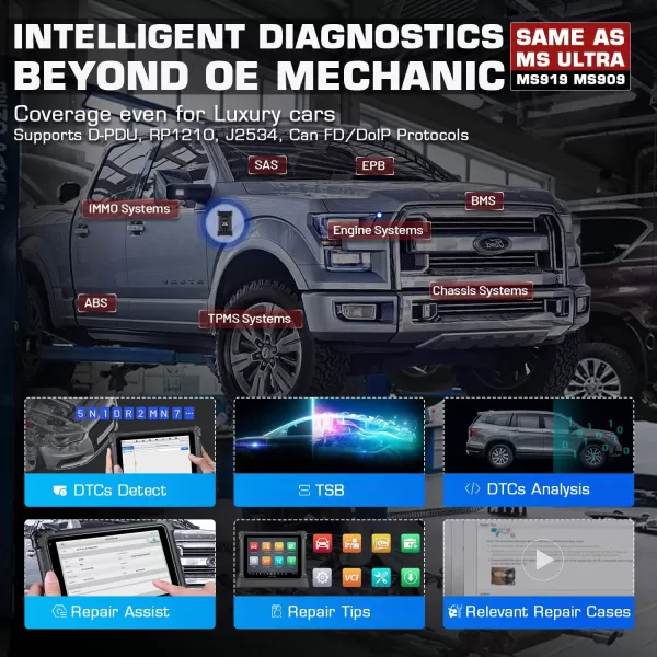 Autel MaxiCOM Ultra Lite Scanner [2 Years Free Update], 2023 Top Intelligent Diagnostic, Same as MaxiSys Ultra MS919 MS909 Elite II, Topology Map 2.0, ECU Programming/Coding, 40+ Service, 4G&amp;256G
