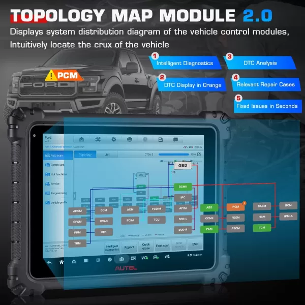 Autel MaxiCOM Ultra Lite Scanner [2 Years Free Update], 2023 Top Intelligent Diagnostic, Same as MaxiSys Ultra MS919 MS909 Elite II, Topology Map 2.0, ECU Programming/Coding, 40+ Service, 4G&amp;256G