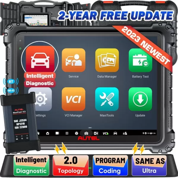 Autel MaxiCOM Ultra Lite Scanner [2 Years Free Update], 2023 Top Intelligent Diagnostic, Same as MaxiSys Ultra MS919 MS909 Elite II, Topology Map 2.0, ECU Programming/Coding, 40+ Service, 4G&amp;256G