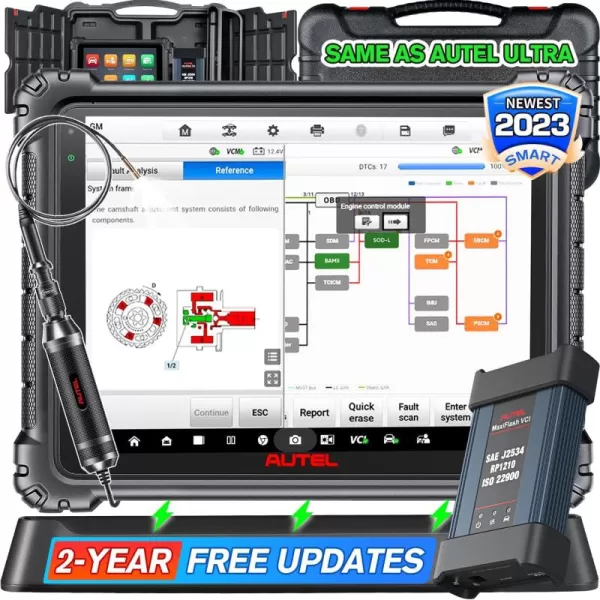 Autel MaxiCOM Ultra Lite w/ MV108S [2-Year Update, 2590$], 2023 Top Intelligent Diagnostic Scanner, Same as MaxiSys Ultra Up of MS919 MS909, Topology 2.0, ECU Programming &amp; Coding, 40+ Service, 4+256G