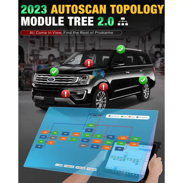 Autel MaxiCOM Ultra Lite w/ MV108S [2-Year Update, 2590$], 2023 Top Intelligent Diagnostic Scanner, Same as MaxiSys Ultra Up of MS919 MS909, Topology 2.0, ECU Programming &amp; Coding, 40+ Service, 4+256G