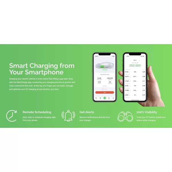 Autel MaxiCharger AC Wallbox Home 240V 40A Level 2 Electric Vehicle Charger NEMA 14-50 Separate Holster 25ft J1772 Charging Cable Monitoring with MaxiCharge APP WiFi Bluetooth Ethernet Connection