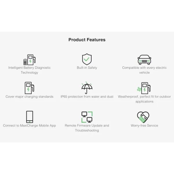 Autel MaxiCharger AC Wallbox Home 240V 40A Level 2 Electric Vehicle Charger NEMA 14-50 Separate Holster 25ft J1772 Charging Cable Monitoring with MaxiCharge APP WiFi Bluetooth Ethernet Connection