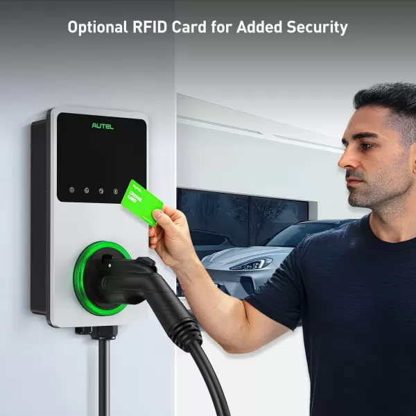 Autel MaxiCharger Home Smart Electric Vehicle  Charger, 50 Amp Level 2 Wi-Fi and Bluetooth Enabled EVSE, Indoor/Outdoor Car Charging Station, with in-Body Holster and 25-Foot Premium Cable