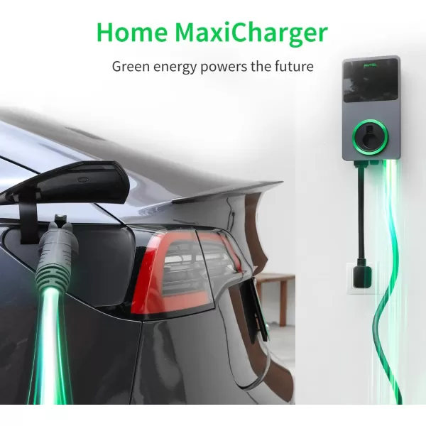 Autel MaxiCharger Home Smart Electric Vehicle  Charger, 50 Amp Level 2 Wi-Fi and Bluetooth Enabled EVSE, Indoor/Outdoor Car Charging Station, with in-Body Holster and 25-Foot Premium Cable