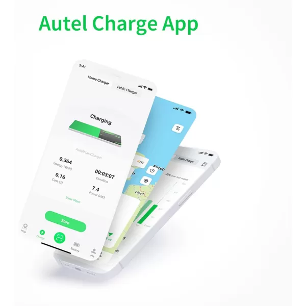 Autel MaxiCharger Home Smart Electric Vehicle  Charger, 50 Amp Level 2 Wi-Fi and Bluetooth Enabled EVSE, Indoor/Outdoor Car Charging Station, with in-Body Holster and 25-Foot Premium Cable