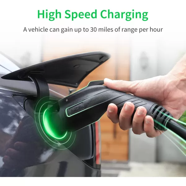 Autel MaxiCharger Home Smart Electric Vehicle  Charger, 50 Amp Level 2 Wi-Fi and Bluetooth Enabled EVSE, Indoor/Outdoor Car Charging Station, with in-Body Holster and 25-Foot Premium Cable