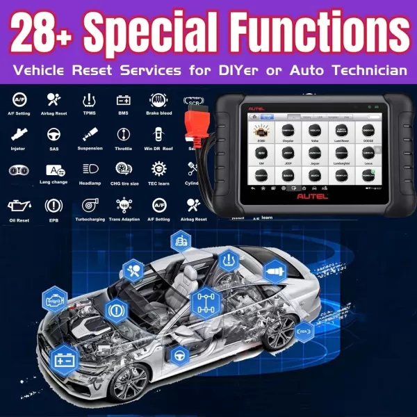 Autel MaxiCheck MX808 Diagnostic Scan Tool OBD2 Scanner Same as maxicom mk808 MK808S can Scanner para Autos maxisys xtool Auto Vin Auto Scan Autos 28+ Services )