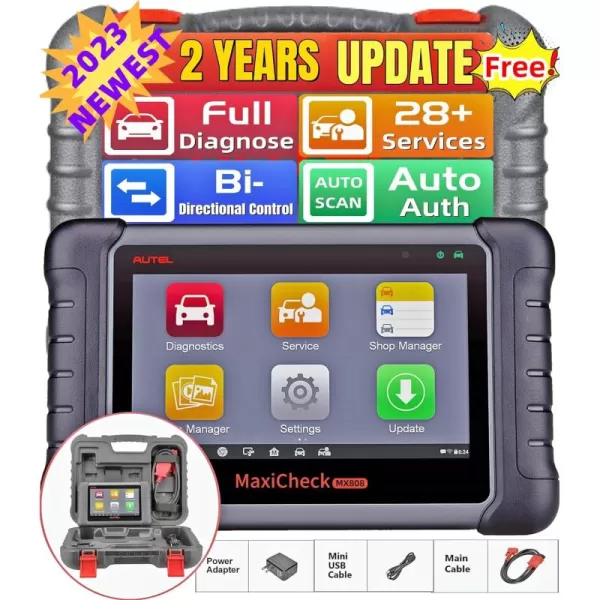 Autel MaxiCheck MX808 Diagnostic Scan Tool OBD2 Scanner Same as maxicom mk808 MK808S can Scanner para Autos maxisys xtool Auto Vin Auto Scan Autos 28+ Services )