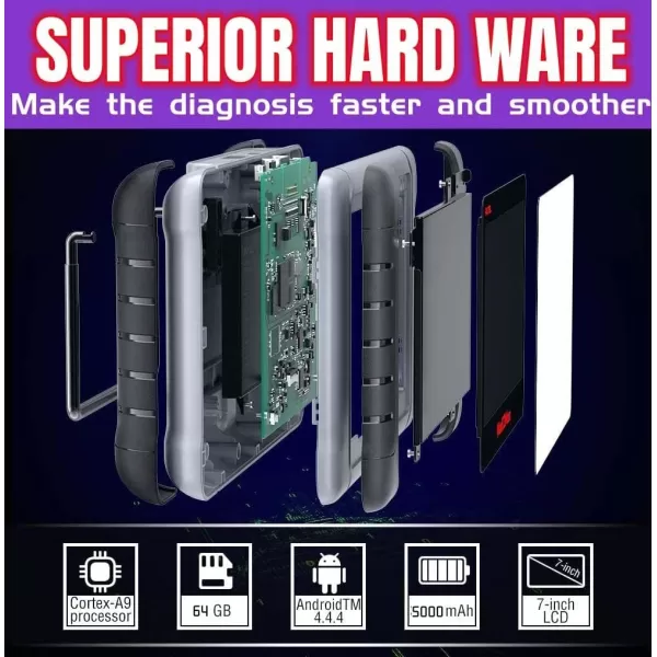 Autel MaxiCheck MX808 Diagnostic Scan Tool OBD2 Scanner Same as maxicom mk808 MK808S can Scanner para Autos maxisys xtool Auto Vin Auto Scan Autos 28+ Services )