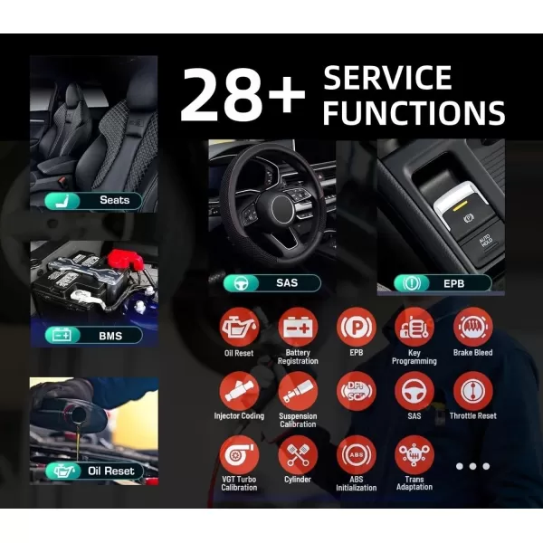 Autel MaxiCheck Maxicom OBD2 Diagnostic Scanner MX808 With 5ft Extension Cable Full Systems And Service Functions Oil Reset EPB BMS SAS DPF TPMS Relearn IMMO With 5ft Extension Cable Full Systems And Service Functions Oil Reset EPB BMS SAS DPF TPMS Relearn IMMO)