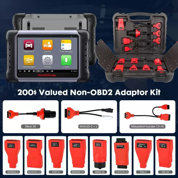 Autel MaxiDAS DS808K Bi-Directional Scanner: 2023 Version ECU Coding Scan Tool, Upgrade Version of MP808/ DS708/ DS808, 31+ Service, Same As MaxiSYS MS906, Offline ECU Programming, Work with MV108