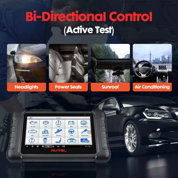 Autel MaxiDAS DS808K Bi-Directional Scanner: 2023 Version ECU Coding Scan Tool, Upgrade Version of MP808/ DS708/ DS808, 31+ Service, Same As MaxiSYS MS906, Offline ECU Programming, Work with MV108