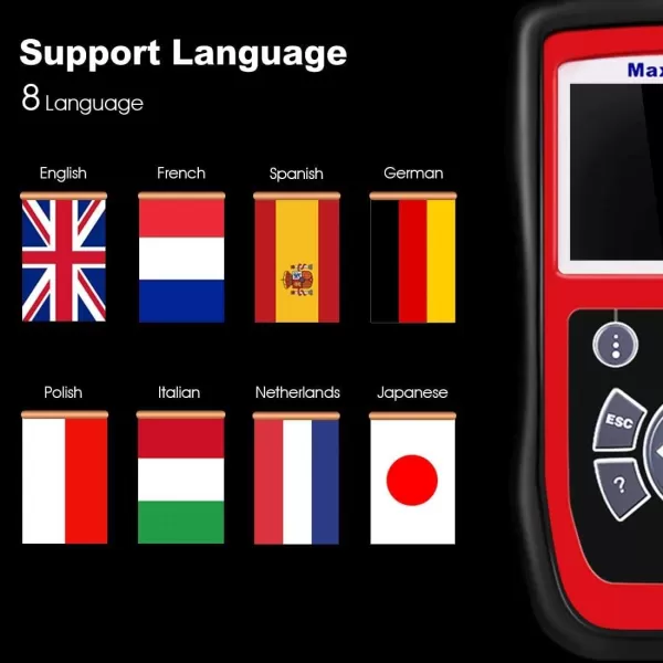 Autel MaxiDiag MD806 OBD2 Scanner, 2023 ABS SRS Engine Transmission Four Systems Diagnostic Scan Tool with Oil Reset, EPB, SAS, D-P-F, BMS, Auto VIN, Read/Clear Codes, Live Data, Freeze Frame Data