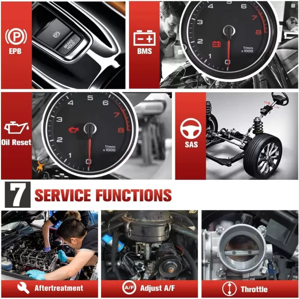 Autel MaxiDiag MD806 OBD2 Scanner, 2023 ABS SRS Engine Transmission Four Systems Diagnostic Scan Tool with Oil Reset, EPB, SAS, D-P-F, BMS, Auto VIN, Read/Clear Codes, Live Data, Freeze Frame Data