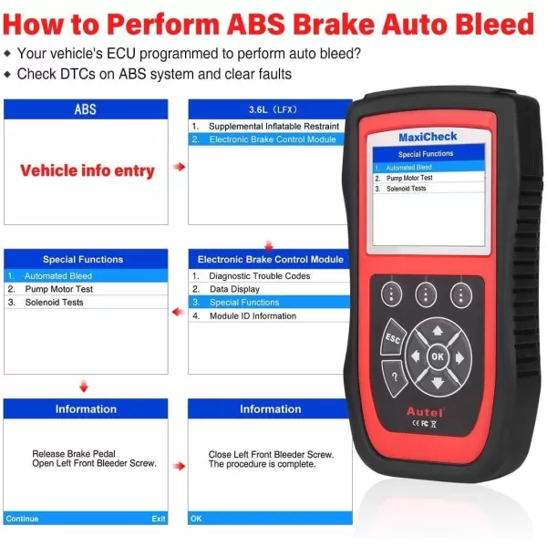 Autel MaxiDiag MD806 OBD2 Scanner, 2023 ABS SRS Engine Transmission Four Systems Diagnostic Scan Tool with Oil Reset, EPB, SAS, D-P-F, BMS, Auto VIN, Read/Clear Codes, Live Data, Freeze Frame Data