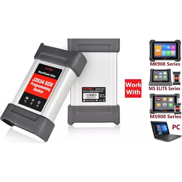 Autel MaxiFlash Elite J 2534 Reprogramming Device Vehicle Communication Interface J2534 PassThru ECU Programming Device Work with Autel Maxisys Autel MS908S PRO MS908CV MK908 MK908P MS Elite and PC