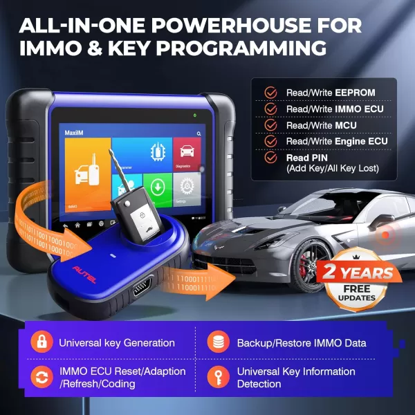 Autel MaxiIM IM508 Key Programmer, 2-Year-Free Update, with XP200 Key Fob Programming Tool, Bi-Directional Scan Tool, All-System Diagnostics, Same IMMO as IM508S and IM508 PRO