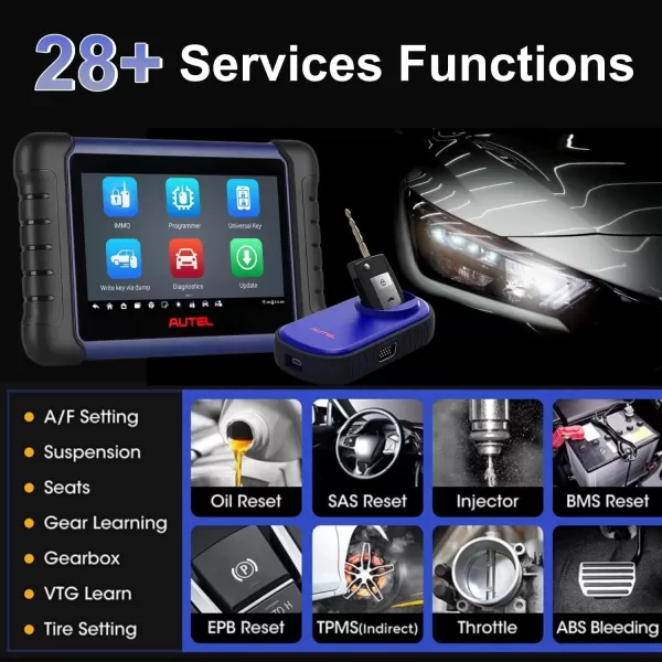 Autel MaxiIM IM508S Automotive Key Fob Programming Tool with XP200 IMMO Key Programmer Bidirectional Control Scan Upgraded of IM508 MK808S KM100 E All System Diagnostic 40+ Services, AutoAuth FCA