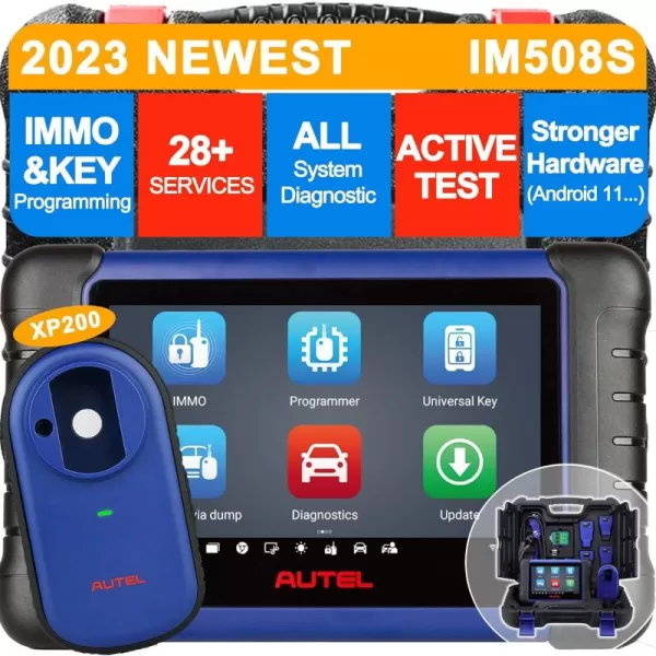 Autel MaxiIM IM508S Key Fob Programming Tool, 2023 Newest Car Key Programmer, Upgrade of IM508/KM100, All System Diagnostic Scan Tool, IMMO Tool Car Scanner, 28+Service, Active Test Scan Tool