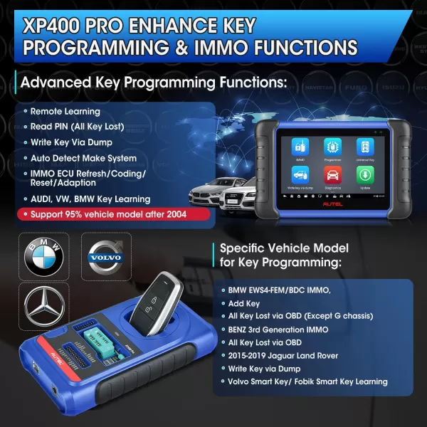 Autel MaxiIM IM508S PRO w/ XP400 PRO, 2023 Same as IM608 PRO II, Enhanced of IM508 IM508S IM608, 2023 Advanced IMMO Key Fob Programming Tool, Read/Write EEPROM MCU, Bidirectional Control, 40+ Service