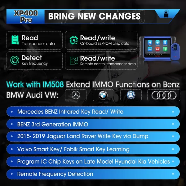 Autel MaxiIM IM508S PRO w/ XP400 PRO, 2023 Same as IM608 PRO II, Enhanced of IM508 IM508S IM608, 2023 Advanced IMMO Key Fob Programming Tool, Read/Write EEPROM MCU, Bidirectional Control, 40+ Service