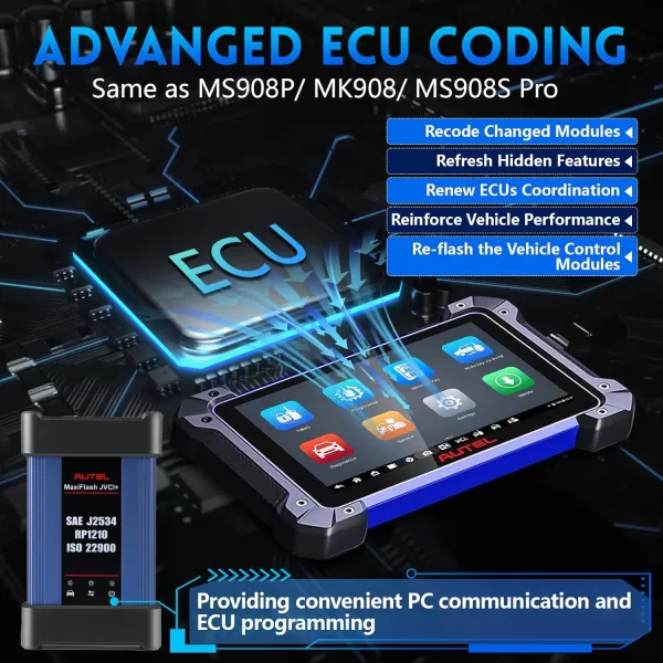 Autel MaxiIM IM608 II Key Fob Programming Tool, Upgrade of IM608 PRO/IM608/IM508, Top IMMO Functions with XP400 Pro Key Programmer, Advanced J2534 ECU Programming &amp; Coding, Bi-Directional, 40+Services