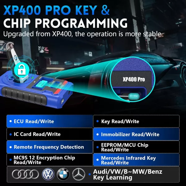 Autel MaxiIM IM608 II Key Fob Programming Tool, Upgrade of IM608 PRO/IM608/IM508, Top IMMO Functions with XP400 Pro Key Programmer, Advanced J2534 ECU Programming &amp; Coding, Bi-Directional, 40+Services