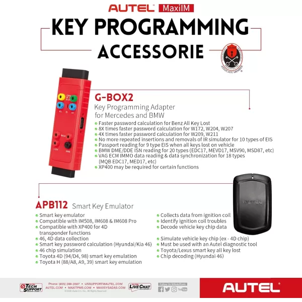 Autel MaxiIM IM608 PRO [2-Year Updates] 2023 Key FOB Programming Tool [XP400 Pro, IMKPA Kit, G-BOX2, APB112, Valued $1316] ECU Coding, Bi-Directional Diagnostic Tool, 36+ Services