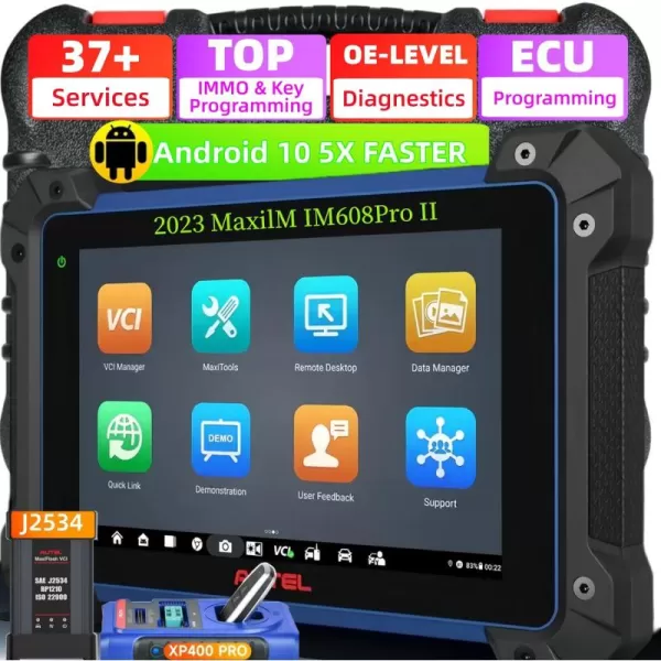 Autel MaxiIM IM608 PRO II Key Programming Tool, 2023 Android 10 Enhanced of IM608S/ IM608 II, with XP400PRO Key Programmer, 38+ Services, Key Fob Programmer Advanced ECU Coding, Better IM508S KM100