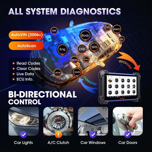Autel MaxiIM IM608 Pro Key Fob Programming Tool, 2 Years Free Update, 2024 Same Functions as IM608S II/IM608 PRO II, with XP400Pro, IMKPA Kit, G-BOX3 &amp; APB112, ECU Coding, Bi-Directional, 38+ Services