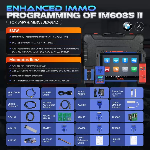 Autel MaxiIM IM608S II w/ XP400 Pro &amp; GBOX3, 2023 Same as IM608 Pro II, Android 10 Top IMMO Key Fob Programming Tool, Upgrade of IM608Pro/ IM508 Pro/ IM508S, J2534 ECU Programming Coding, 40+ Services