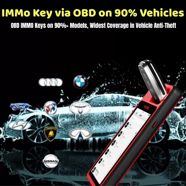 Autel MaxiIM KM100 Key Fob Programmer Immobilizer Tool Key Creation IMMO Learning Chip Read/Write Cloning Frequency Detection Program Autel IKey for BMW Volkswagen Toyota Honda&amp;General Motors