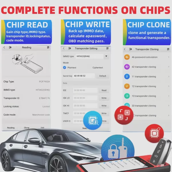 Autel MaxiIM KM100 Key Fob Programming Tool, Lifetime Free Updates, 2023 Newest Lite of IM508 IM608 Key Programmer, 99% OBD IMMO Keys, 60s Key Creation, with 2PCS Smart IKEYs, Chip Read Write Clone
