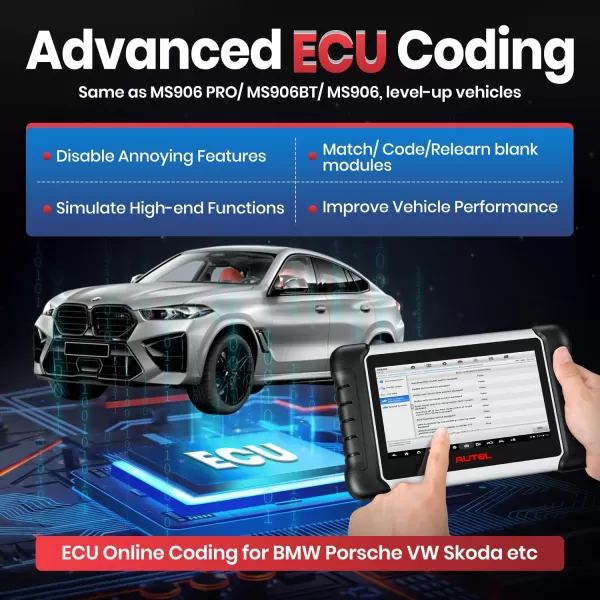 Autel MaxiPRO MP808BT PRO, 2023 Newest with 2-Year Update , ECU Coding as MS906 PRO/ MS906BT, Bidirectional Scan Tool, 30+ Service, OE Full Diagnose, Level up From MP808S, FCA SGW, 11.0 OS, ECU Coding as MS906 PRO/ MS906BT, Bidirectional Scan Tool, 30+ Service, OE Full Diagnose, Level up From MP808S, FCA SGW, 11.0 OS)