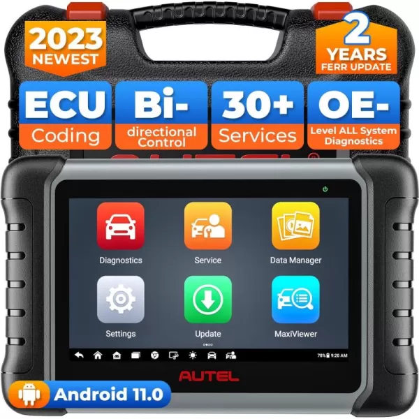 Autel MaxiPRO MP808S Scanner, Advanced ECU Coding, Bi-Directional Scan Tool, 30+ Service, Full System Diagnosis, Upgraded from MK808S/MP808BT/DS808, Work with MV108S, 2023 Newest 2 Years Free Update