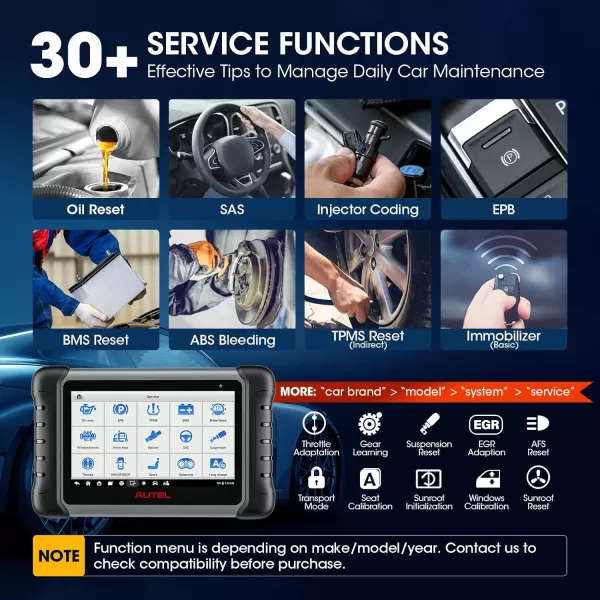 Autel MaxiPRO MP808S Scanner, Advanced ECU Coding, Bi-Directional Scan Tool, 30+ Service, Full System Diagnosis, Upgraded from MK808S/MP808BT/DS808, Work with MV108S, 2023 Newest 2 Years Free Update