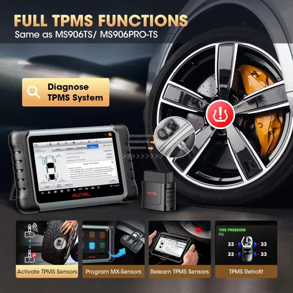 Autel MaxiPRO MP808S-TS Scanner, 2023 Upgrade of MK808TS/MP808TS, 2-Year Free Updated, Full TPMS, ECU Coding , 31+ Services, All-System &amp; Bidirectional Control Scan Tool, 31+ Services, All-System &amp; Bidirectional Control Scan Tool)