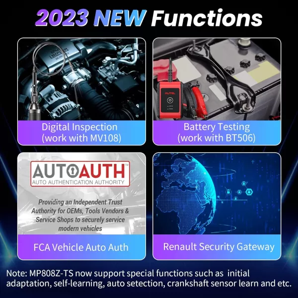 Autel MaxiPRO MP808Z-TS with Mx-Sensor Bundle: Android 11 ECU Coding Scanner with 2 Year Update, Full TPMS, 36+ Services, Upgraded of MP808TS &amp; MP808BT Pro, Alternative to MS906TS &amp; MK906 Pro-TS