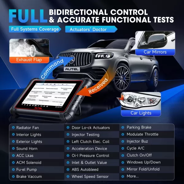 Autel MaxiPRO MP900-BT Scanner: 2023 DoIP/CAN FD MP900BT, Newer Model of MP808BT PRO, Ugraded of MS906BT/ DS808/ MP808S/ MP900/ DS900, ECU Coding Bidirectional Scan Tool, VIN/License Scan, 40+ Service