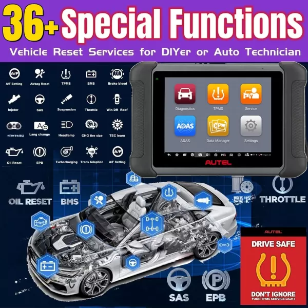 Autel MaxiSYS MS906TS TPMS Programming Tool Sensor Programmer Vehicle Diagnostic Scan Tool OBD2 Code Reader Full TPMS Functions Upgraded from MaxiCOM MX900 TS MaxiTPMS TS900 TS608 MK808TS MX808 TS